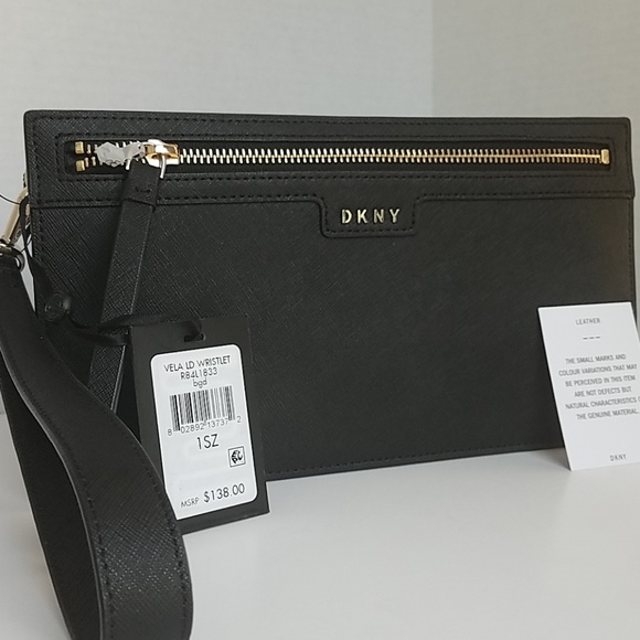 DKNY Vela Leather Wristlet - Picture 4 of 8